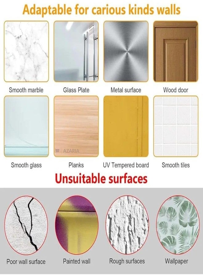 AZARIA Adhesive 20 Pack Heavy Duty Wall Hooks, Hooks for Wall Heavy Items, Wall Hooks for Hanging Strong 5kg, Wall Hanger Hook, Self Adhesive Wall Hooks, Without Drilling Nail Hook - Image 5